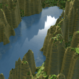 Blenderのジオメトリノードで生成された地形とHDRIライティングによるアニメーション表現のアイキャッチ画像